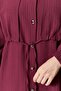 Plus Size Hijab Two-Piece Set – Seersucker Fabric Buttoned Tunic and Pants Set - 4