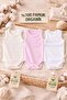 100% Cotton Organic 3-Piece Snap-On Baby Bodysuit / Baby Undershirt