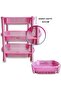 Vegetable Storage Rack (Pink, 3-Tier) - 4