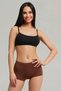 Moncorno Model Cool & Comfort Non-Marking Seamless Knitted Boxer Shorts Coffee Color - 4