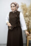 Double Suit with Tie Vest Tsd260189 Brown - 2