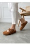 Genuine Leather Suede Cork Sole Orthopedic Women's Sabo Slippers - 3