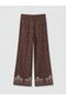 Lcwaikiki Classic Elastic Waist Patterned Women's Trousers - 6