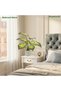 55cm Artificial Alocasia Tree Faux Plant with White Pot for Indoor Outdoor Office Patio Home Decor - 6