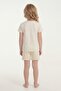 Printed Short Sleeve Girls' T-Shirt B10 - 4