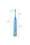 Ultrasonic Electric Kids Toothbrush USB Rechargeable Waterproof Soft Bristles 6 Heads - 2