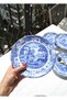Set of 6 Special Design Premium Ceramic 20 cm Cake Plates Blue Dessert Plate - Old Town - 3