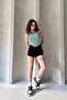 Cycling Collar, Thick Striped Bib, Flexible Camisole Fabric, Striped Sleeveless Long Tank Top - 2