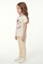 Printed Short Sleeve Girls' T-Shirt B7 - 3