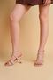 Lady Women's Beige Patent Leather Single Strap Blunt Toe Evening Dress Shoes - 3