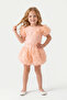 Girl's Ecru Rose Detailed Shorts Set-1004,01S - 5