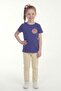 Printed Short Sleeve Girls' T-Shirt B11 - 2