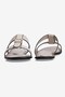 Women's Slippers with Double Straps and Gold Buckle, Maral Beige - 4