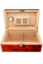 Cedar Wood Cigar Humidor Case Large Capacity Cigar Storage Box W/Humidifier & Hygrometer - 2
