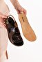 Women's Genuine Leather Special Orthopedic Comfortable Sandals with Removable Soles Yprk.460 Brown Honeycomb - 7