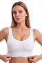 Women's Seamless Padded Flexible Thick Strap Sports Bra Colorful 3-Pack - 3