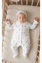 Floral Printed Newborn Baby Girl Romper with Pockets - 2