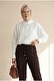 Buttoned Casual Viscose Shirt -White - 4