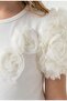 Girl's Ecru Rose Detailed Shorts Set-1004,01 - 2