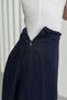 Women's Elastic Waist Flared Long Skirt Dark Blue 1063-17 - 4