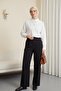 Long Backline Patterned Buttoned Loose Shirt -Ecru - 3
