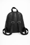 Women's Black Leather Backpack with Multiple Compartments, Zipper Closure, Daily Use, Adjustable Shoulder Strap, Stylish Design - 3