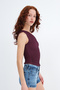 One Shoulder Textured Blouse A0522-E2 - 4