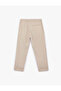 Viscose Pocket Detailed Double-Legged Summer Trousers with Tie Waist - 4