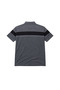 Men's Large Size Melange Black Polo Collar Short Sleeve Striped T-Shirt 3Xl-4Xl-5Xl-6Xl - 6