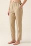 Beige Color 100% Cotton Muslin Fabric Women's Trousers with Elastic Waist - Women's Hajj Umrah Trousers - 3