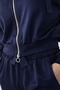 Women's Modal Fabric Satin Garnished Hooded Wide Leg Tracksuit Set - 2
