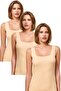 Women's Laser Cut Non-Marking Undershirt 3 Pieces Transparent Breathable Soft Fabric - 4