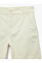 Beige Boys' Shorts with Adjustable Elastic Waistband 6Skb40032Tw - 3