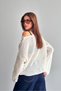Women's Balloon Sleeve Summer Knitwear Blouse - 4