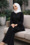 Pleated Front Buttoned Hijab Suit - 3