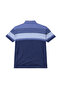 Men's Plus Size Melange Indigo Polo Collar Short Sleeve Striped T-Shirt 3Xl-4Xl-5Xl-6Xl - 5