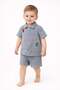 Baby Boy Car Embroidered Denim Look 2-Piece Summer Top and Bottom Set 6-24 Months Polo Collar Snap Button Shirt