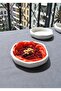 2 Pieces Porcelain Curved Mini Oven Dish Small Size Presentation Plate Appetizer Salad Plate 14 cm Asymmetrical