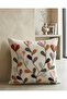 Heart Patterned Punch Embroidery Look Digital Printed Bohemian Style Set of 4 Throw Pillow Covers - 2