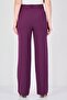 Women Regular Fit Solid Straight Leg Pants, Burgundy - 3