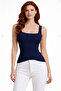 Women's Square Neck Thick Strap Ribbed Slim Summer Knitwear Athlete Blouse