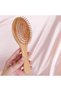 Wooden Hair Brush; Hair Detangler with Comb Massage Tip
