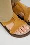 Sabrina Women's Genuine Leather Double-Strapped Mustard Slippers - 4