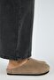 Melissa Women's Genuine Leather Front-Stitched Sabo Mink Slippers