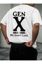 Unisex Gen X Generation Printed Oversize Crew Neck T-Shirt - 2