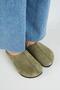Melissa Women's Genuine Leather Front-Stitched Sabo Khaki Slippers - 2