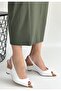 Nemba White Patent Leather Wedge Heel Shoes