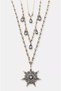 Brand Model 3-Piece Crystal-Studded Star Necklace - 3
