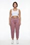 Women's Burgundy Summer Elastic Waist Belted Shalwar Pants with Accessories