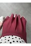 Burgundy Lyocell High Waist Flared Midi Skirt - 7051 - 4